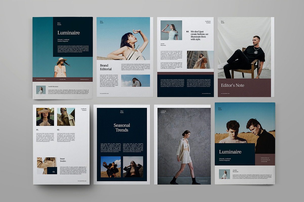 Luminaire Fashion Magazine Template, a Magazine Template by Portocraft (Photo 6 of 6)