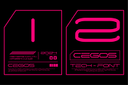 VB Cegos - Futuristic Font, a Sans Serif Font by VALIANTBROTHA (Thumbnail 5 of 8)