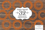 Pumpkin Lace Frames Clipart, an Illustration by Amanda Ilkov (Thumbnail 2 of 5)