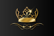 Elegant Golden Crown, a Decorative Illustration by PsychocheArt (Thumbnail 1 of 3)