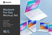 Macbook Pro Clay Mockup set, a Device Mockup by Deeplab (Thumbnail 1 of 19)
