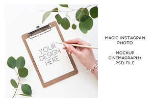 Animated Instagram photo. Mockup #17