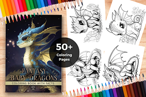 Fantaasy Baby Dragon Coloring Book