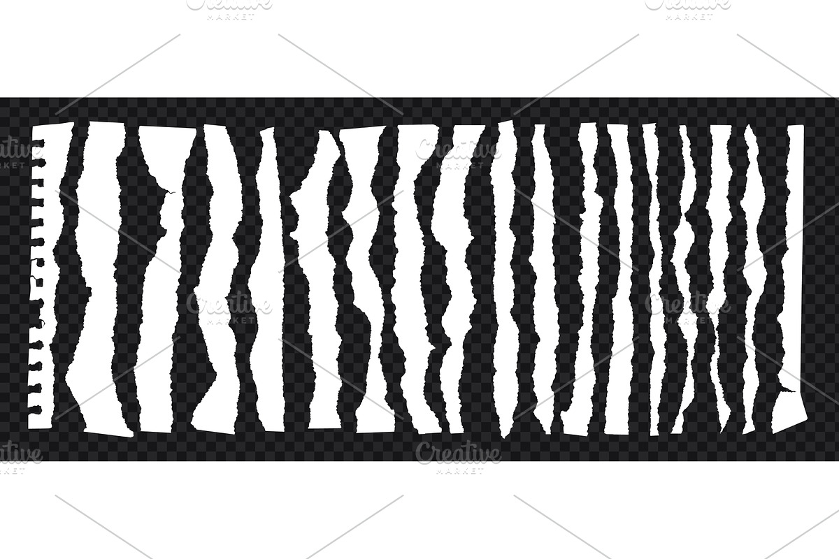 Torn paper edge. Realistic torn, a Texture Illustration by Frogella