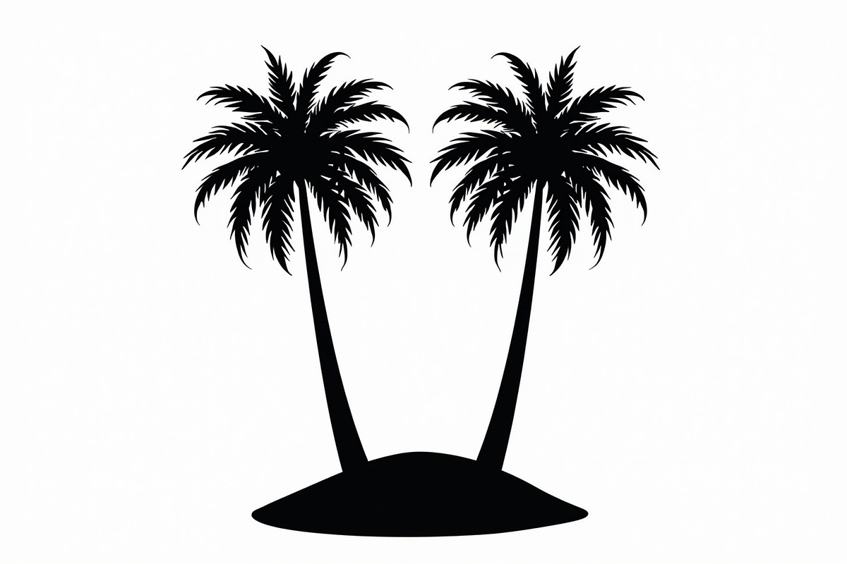 Coconut Tree Silhouette Pack, an Illustration by hafijul (Photo 9 of 9)