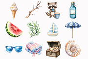 Watercolor Seaside Playtime Clipart, a Seasonal Illustration by Design Market (Thumbnail 4 of 5)