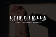 Round Linera - Classic Tattoo Font, a Sans Serif Font by QR Design Studio (Thumbnail 1 of 6)