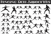 An elegant Fencing Duel Silhouettes, an Illustration by Amazin_art (Thumbnail 1 of 31)