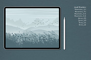 Procreate Landscape Stamp Brushes, a Brush Add-On by MISTstudioDesign (Thumbnail 5 of 11)