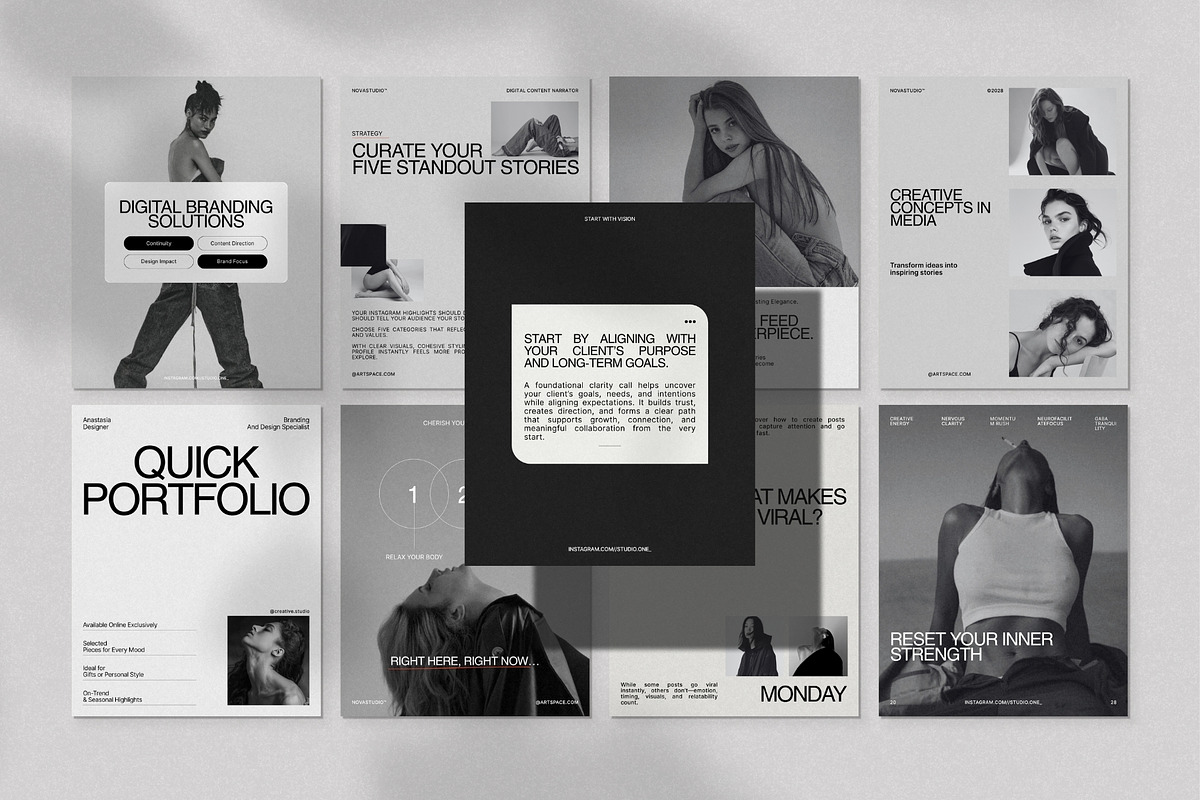 Instagram Marketing Post Kit for Canva