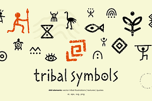 Tribal Shabby Symbols Vector Pack