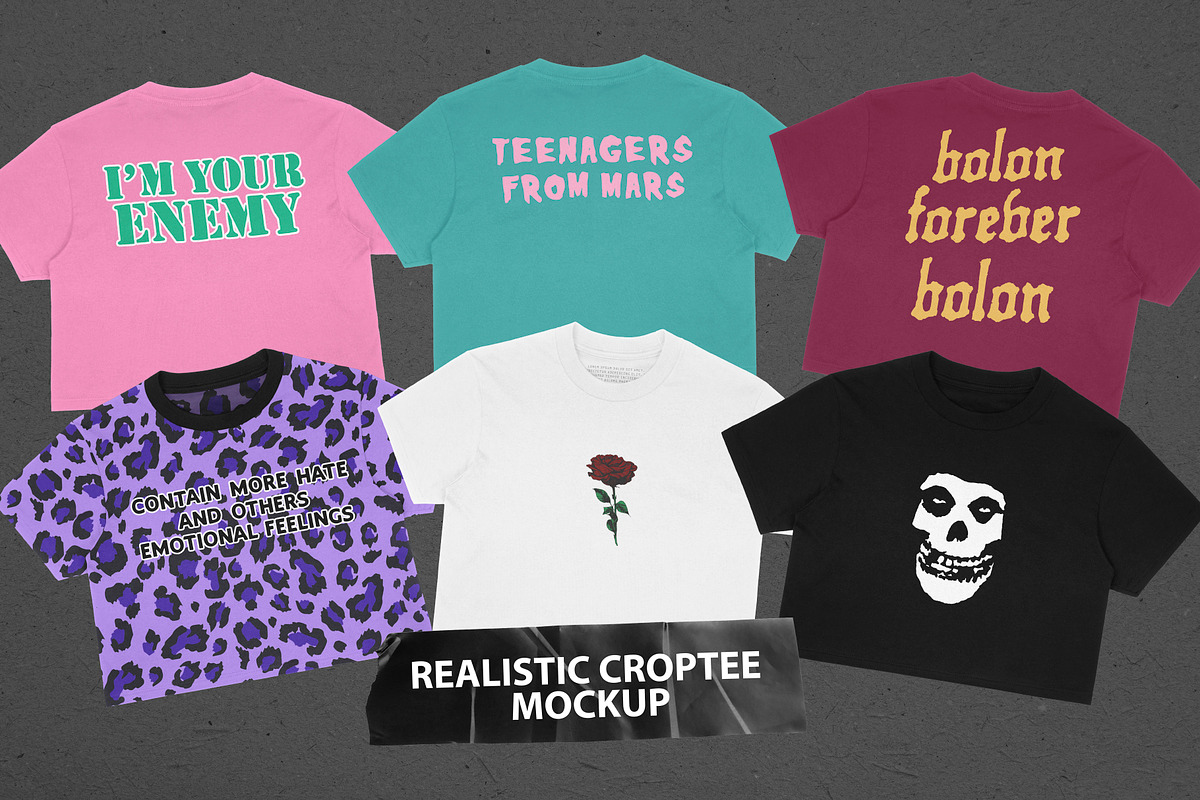 Realistic Crop Tee Mockup, an Apparel Mockup by Uncentrifuged Pressure (Photo 1 of 10)