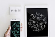 Technologies concepts, icons set, an Outline Icon by Tettygreen (Thumbnail 4 of 10)
