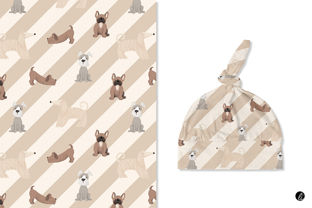 Snuggle Dogs AW Pattern Set, an Animal Illustration by Andrea Liesert (Photo 5 of 8)
