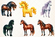 Horse Clipart Bundle, an Illustration by Libby Wishes (Thumbnail 5 of 5)