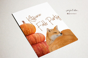 Fall Graphics, Fox And Girl 016