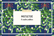 Mistletoe Repeat Raster Pattern, a Pattern Graphic by K McCormack Designs