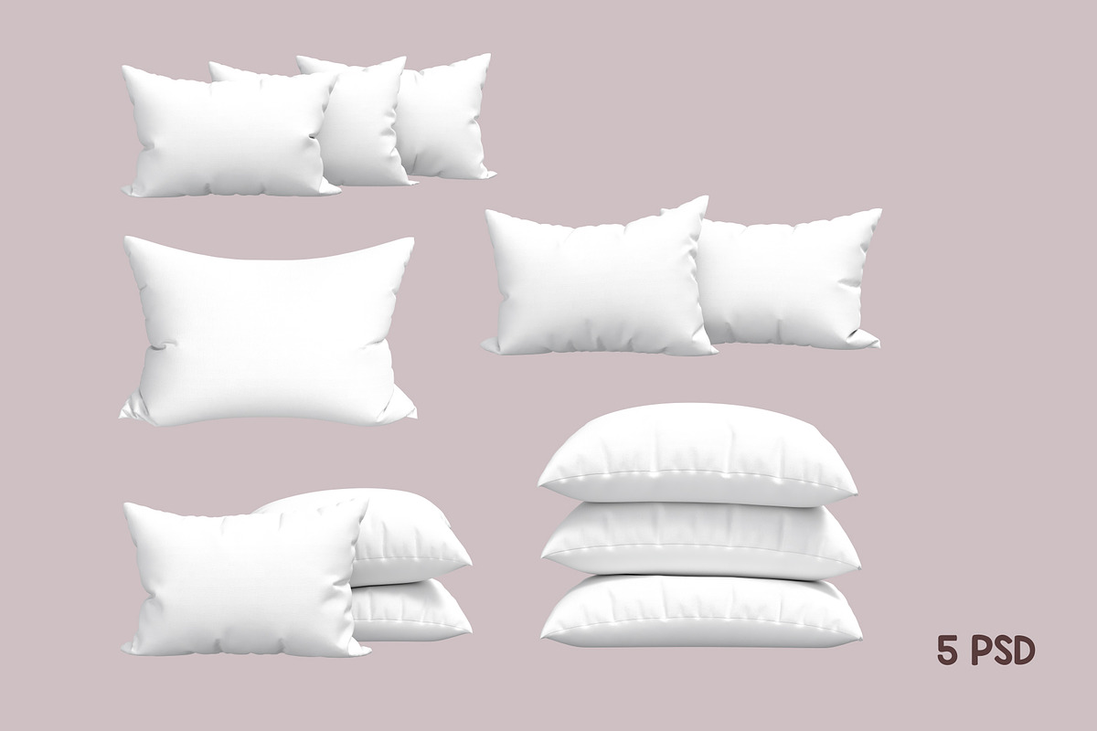Pillow Mockup Set, a Household Mockup by PudraART (Photo 6 of 7)