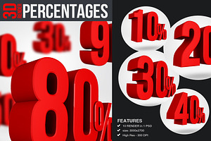 Percentages - 3D Render