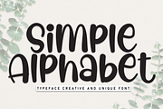 Simple Alphabet | Script Font, a Script Font by Scratchones (Thumbnail 1 of 8)