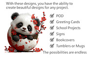 Whimsical Easter Panda Clipart, an Illustration by Pixels.Craft (Thumbnail 3 of 5)