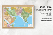 Map of South Asia and Near East, an Education Illustration by Cartorical (Thumbnail 2 of 9)