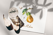 Pear Wine - Fruit Watercolor Clipart, a Decorative Illustration by foxsong (Thumbnail 2 of 16)