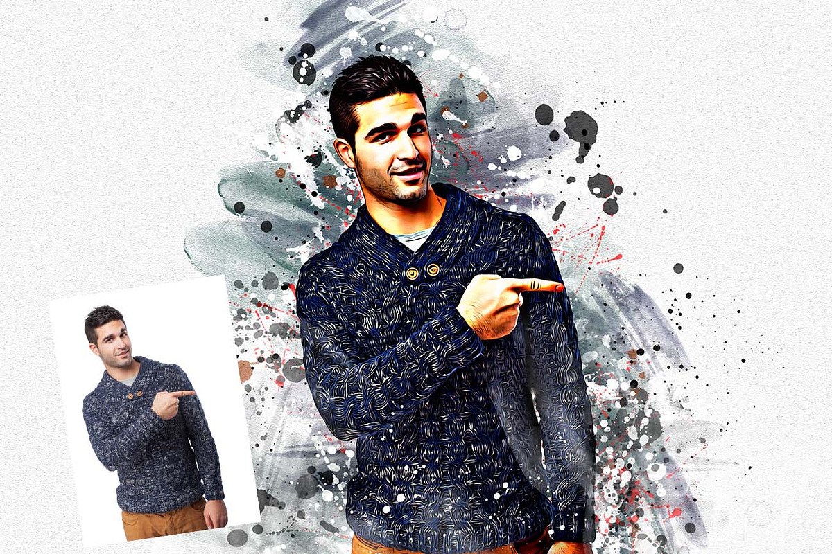 Watercolor Oil Effect Ps Action, an Action Add-On by Studio Retouch (Photo 10 of 10)