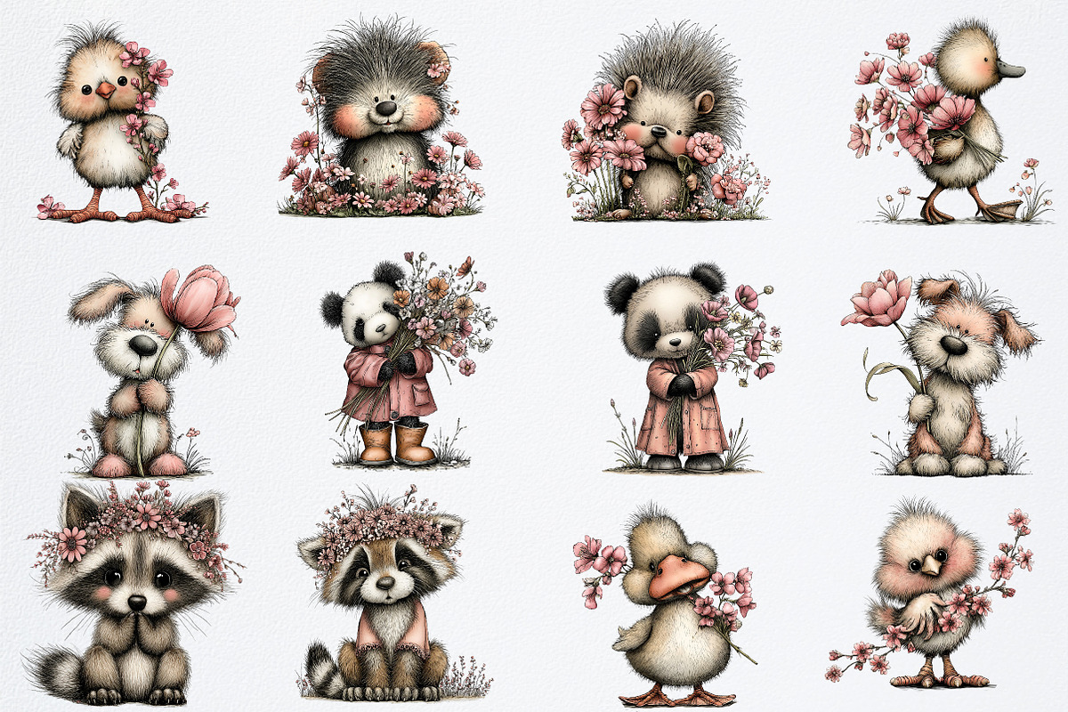 Spring Animals Clipart, an Illustration by Watercolor design (Photo 2 of 6)