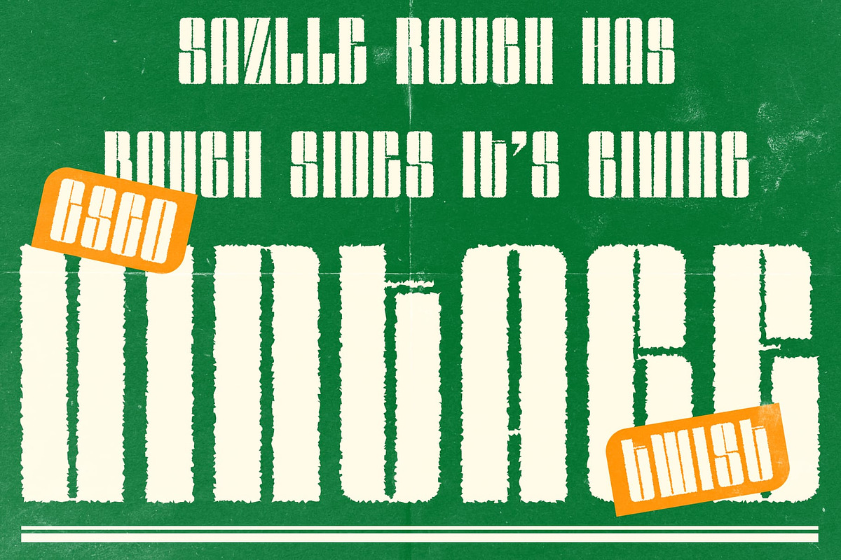 Sazzle Rough, a Sans Serif Font by Craft Supply Co. (Photo 3 of 7)
