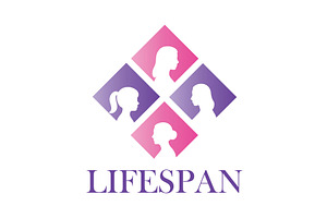Logo depicting female life stages, a Person Illustration by LogosDen