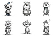 Whimsical Christmas Icy Blue Teddy B, an Illustration by designcity5 (Thumbnail 2 of 5)