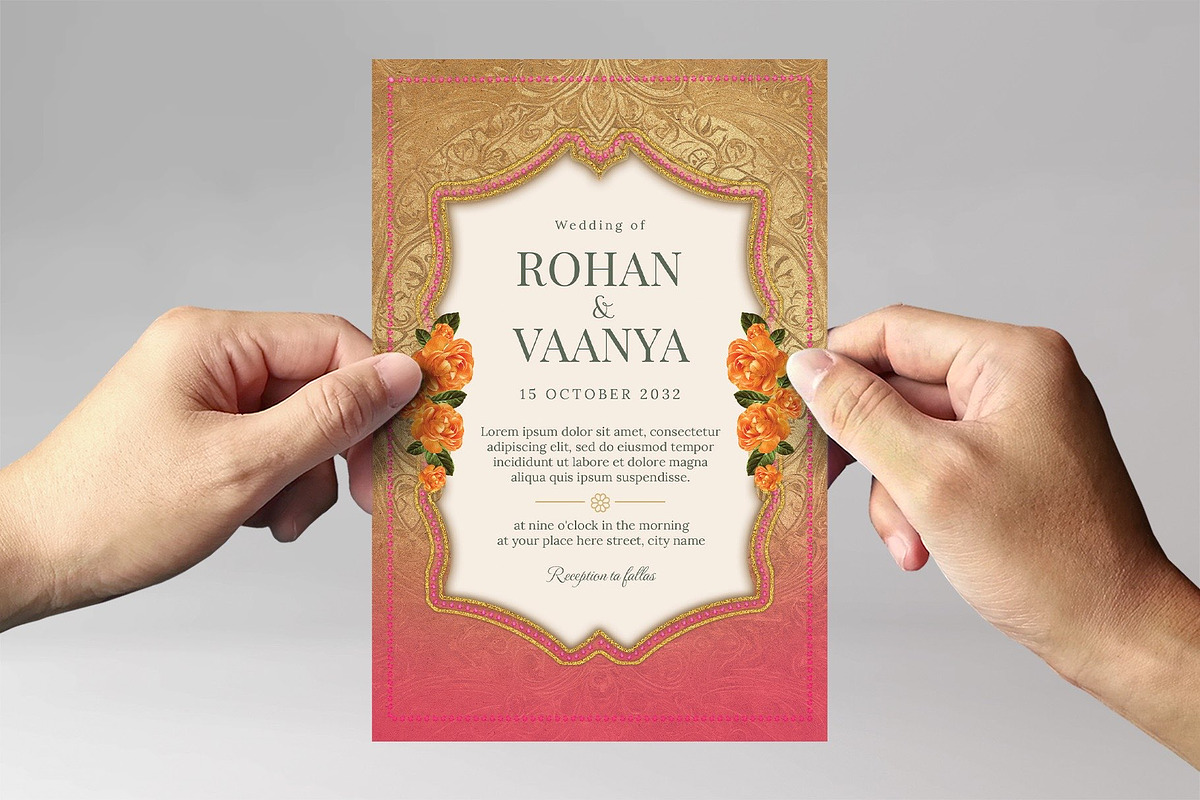 Indian Wedding Invitation Template, a Card Template by BrandPacks (Photo 4 of 5)