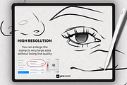 Arfican American Woman Stamp Brushes, a Brush Add-On by Procreate Market (Thumbnail 4 of 9)