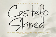 Cestefo Skined Feminine Chic Font, a Script Font by Maulana Creative (Thumbnail 1 of 7)