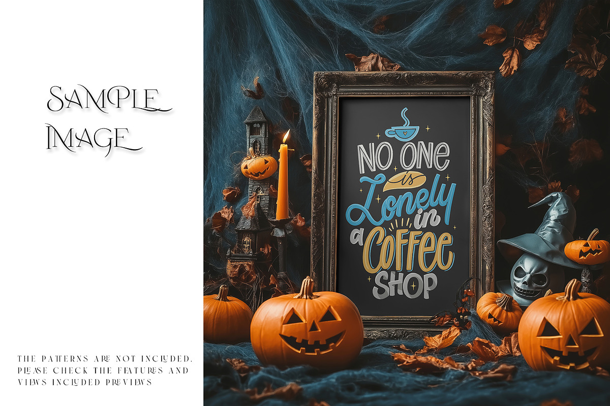 Halloween Spooky Frames Collection, a Household Mockup by mock-ups (Photo 5 of 16)