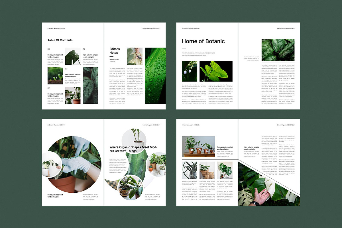 Botanic Green Nature Magazine, a Magazine Template by DesignCrest (Photo 3 of 14)
