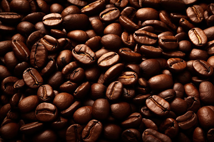 Background of coffee beans. Generative AI, a Food & Drink Photo by AlyaAnd
