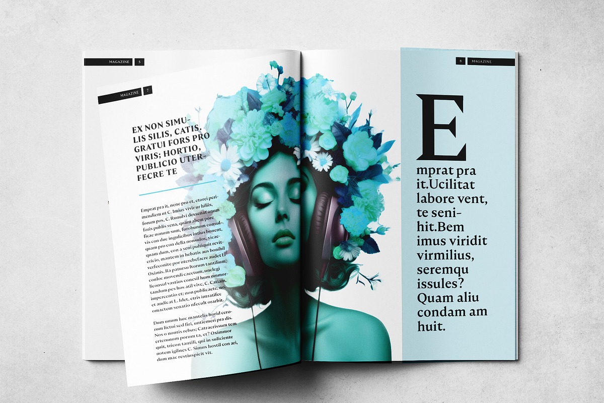 Clean Magazine Print Layout Template, a Magazine Template by Grkic Creative (Photo 5 of 13)