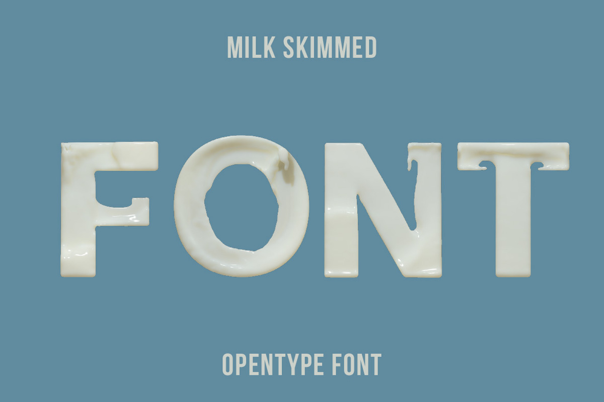 Milk Skimmed Font, a Font by Handmadefont (Photo 1 of 9)