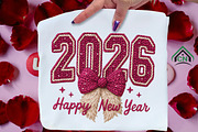 Knitted 2026 Happy New Year PNG, an Illustration by Craft Nest (Thumbnail 3 of 7)