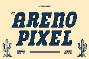 CS Areno Pixel, a Slab Serif Font by Craft Supply Co.
