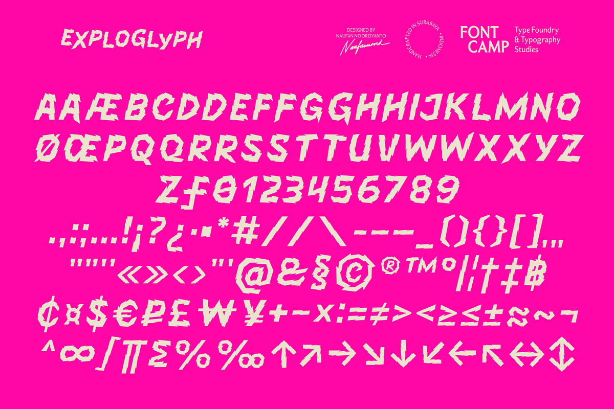 Exploglyph Font, a Symbol Font by Fontcamp Type Foundry (Photo 3 of 6)