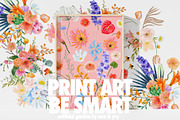 thick paint meadow flower bouquet, a Decorative Illustration by ana & yvy (Thumbnail 3 of 16)