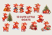 New Year Clipart Pack Fire Goat 2027, an Animal Illustration by lukodje (Thumbnail 2 of 7)