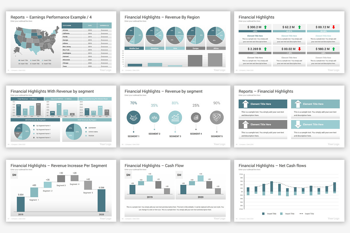 Annual Report PowerPoint Template, a Presentation Template by SlideOne (Photo 14 of 32)