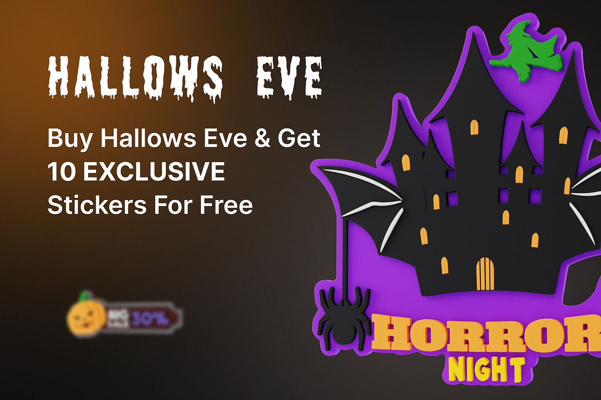 HallowsEve–Premium Halloween 3D icon, an Object 3D Model by Iqonic Design (Photo 7 of 8)