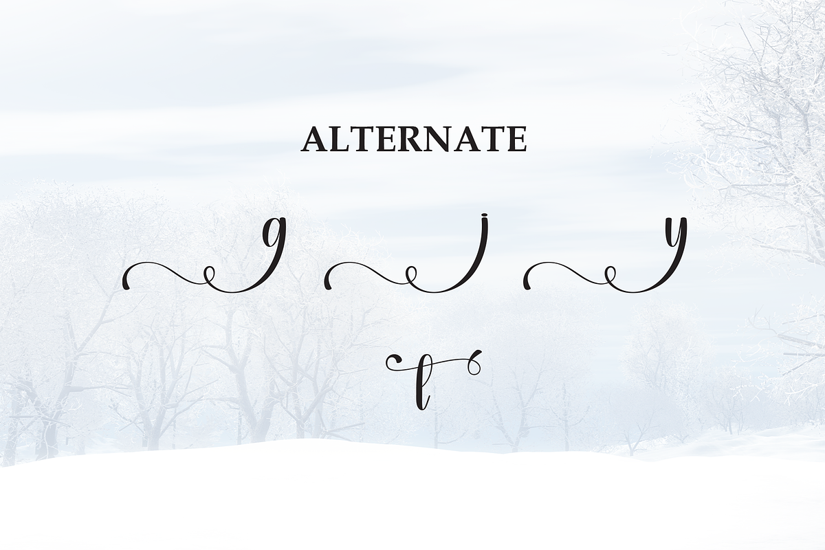 Winterday | Script Font, a Handwritten Font by Scratchones (Photo 8 of 9)