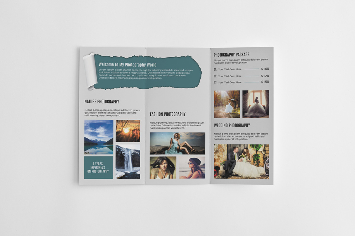 Trifold Photography Brochure, a Brochure Template by Template Shop (Photo 5 of 5)