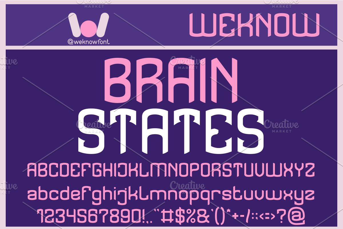 Brain States font, a Font by weknow (Photo 1 of 8)